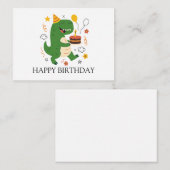 Dino's Geburtstagsbash Geburtstag Mitteilungskarte (Vorne/Hinten)