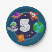 Dinos in Space-Teller Pappteller (Vorderseite)