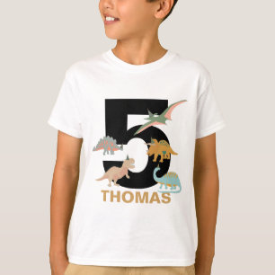 Dinos Kinder Boho Dinosaurier Geburtstag Alter Nam T-Shirt