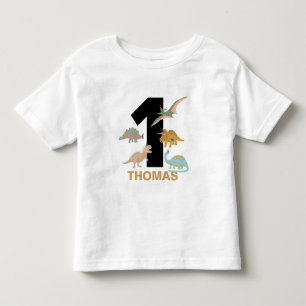 Dinos Kinder Handgezeichnet Boho Dinosaurier Gebur Kleinkind T-shirt