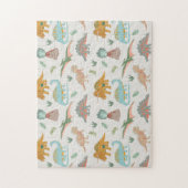 Dinos Kinder Handgezeichnet Boho Dinosaurier Muste Puzzle (Vertikal)