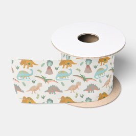 Dinos Kinder Handgezeichnet Boho Dinosaurier Muste Satinband