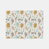 Dinos Kinder Handgezeichnet Boho Dinosaurier Schla Fleecedecke (Vorderseite (Horizontal))