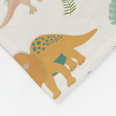 Dinos Kinder Handgezeichnet Boho Dinosaurier Schla Fleecedecke (Ecke)