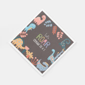 Dinos lassen Sie uns Kindergeburtstag rauschen Serviette (Ecke)