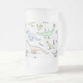 Dinos Mattglas Bierglas (VorderseiteRechts)