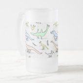 Dinos Mattglas Bierglas (Vorderseite Links)