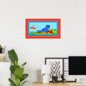 Dinos, Züge und Flugzeug Poster (Heimbüro)
