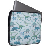 Dinosau Blue Pattern Laptopschutzhülle (Vorne Rechts)