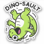 Dinosault Funny Dinosaur Pun Aufkleber (Vorderseite)