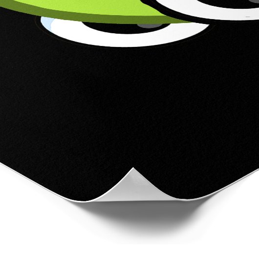 Dinosault Funny Dinosaur Pun Dark BG Poster (Ecke)