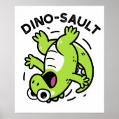Dinosault Funny Dinosaur Pun Poster (Vorne)