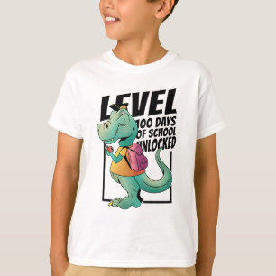 Dinosaur 100 Tage Schule T-Shirt-Design T-Shirt