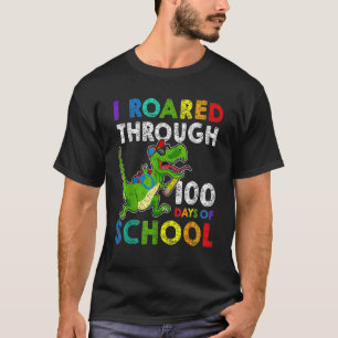 Dinosaur 100 Tage Schulleben Lehrer Leben 100 Tag T-Shirt