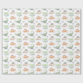 Dinosaur 1-A-Saurus 1. Geburtstag Geschenkpapier (Flach)