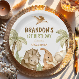 Dinosaur 1-A-Saurus 1. Geburtstags-Party Pappteller