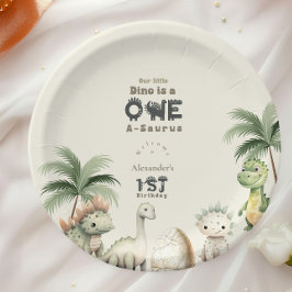 Dinosaur 1. Geburtstags-Party Pappteller
