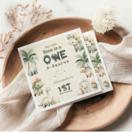 Dinosaur 1. Geburtstags-Party Serviette