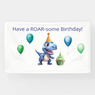 Dinosaur 1. Geburtstagsbanner Junge   Personalisie Banner