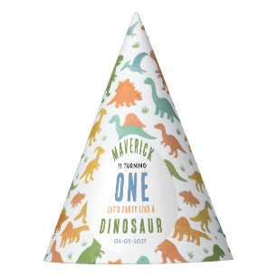 Dinosaur 1. Geburtstagsfeier Süße Vorgeschichte Partyhütchen