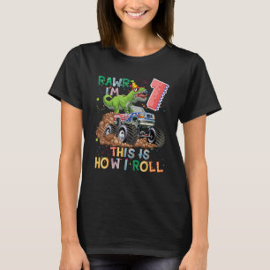 Dinosaur 1 Jahr Geburtstagsparty Rawi I m 1 Dino T-Shirt