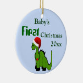 Dinosaur 1. Weihnachten Keramik Ornament (Rechts)