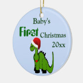 Dinosaur 1. Weihnachten Keramik Ornament (Links)