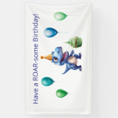 Dinosaur 1st Birthday Banner Boy | Personalized  (Vertikal)