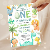 Dinosaur 1st Birthday Cute Dino Party Invitation  Einladung