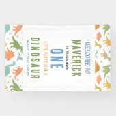 Dinosaur 1st Birthday Party | Cute Prehistoric Banner (Horizontal)