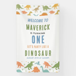 Dinosaur 1st Birthday Party | Cute Prehistoric Banner