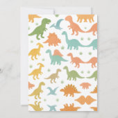 Dinosaur 1st Birthday Party | Cute Prehistoric Einladung (Rückseite)
