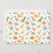 Dinosaur 1st Birthday Party | Cute Prehistoric Einladung (Rückseite)