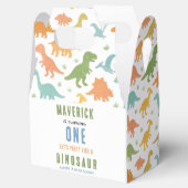 Dinosaur 1st Birthday Party | Cute Prehistoric Geschenkschachtel (Geöffnet)
