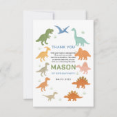 Dinosaur 1st Birthday Party | Cute Prehistoric Kid Dankeskarte (Vorderseite)