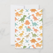 Dinosaur 1st Birthday Party | Cute Prehistoric Kid Dankeskarte (Rückseite)