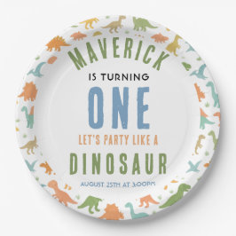 Dinosaur 1st Birthday Party | Cute Prehistoric Pappteller