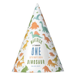Dinosaur 1st Birthday Party | Cute Prehistoric Partyhütchen