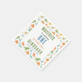 Dinosaur 1st Birthday Party | Cute Prehistoric Serviette (Ecke)