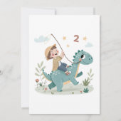 Dinosaur 2. Einladung (Rückseite)