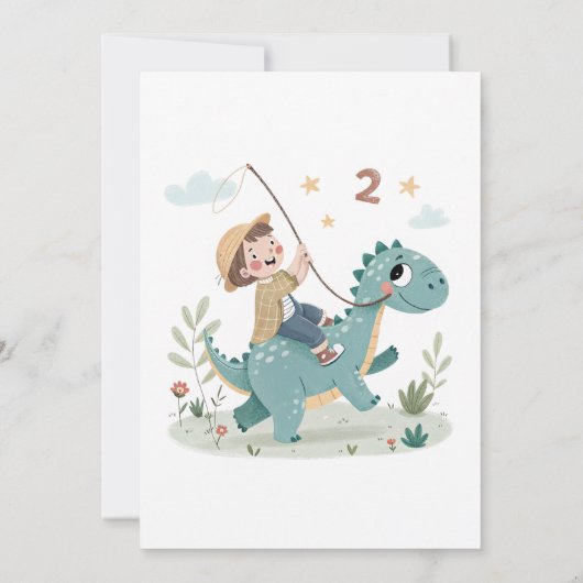  Dinosaur 2.  Einladung (Rückseite)