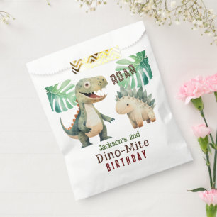 Dinosaur 2. Geburtstag Aquarell  Geschenktütchen