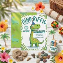 Dinosaur 4. Geburtstagsfeier, Grün Dino-Riffic