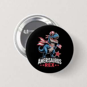 Dinosaur 4. Juli Amerisaurus T Rex Lustig Button