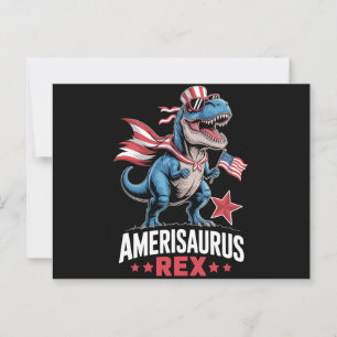 Dinosaur 4. Juli Amerisaurus T Rex Lustig Postkarte