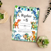 Dinosaur 5. Geburtstag Einladung