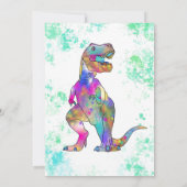 Dinosaur 5. Geburtstag Foto Einladung (Rückseite)