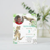 Dinosaur 5. Geburtstag T-Rex-Fotomodell (Stehend Vorderseite)