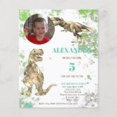 Dinosaur 5. Geburtstag T-Rex-Fotomodell (Vorderseite)
