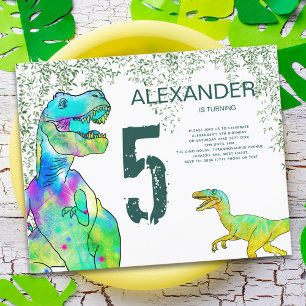 Dinosaur 5. Geburtstagsfeier Budget Einladung